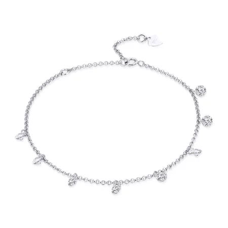Pandora Style Silver Contracted Elves Chain Slider Bracelet - SCB103