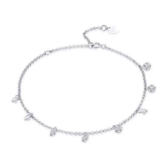 Pandora Style Silver Contracted Elves Chain Slider Bracelet - SCB103
