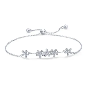 Pandora Style Silver Daisy Chain Slider Bracelet - SCB084 (image for) Pandora Style Silver Daisy Chain Slider Bracelet - SCB084