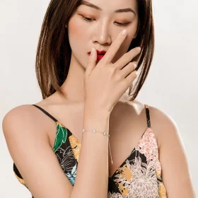 Pandora Style Silver Daisy Chain Slider Bracelet - SCB165 Pandora Style Silver Daisy Chain Slider Bracelet - SCB165