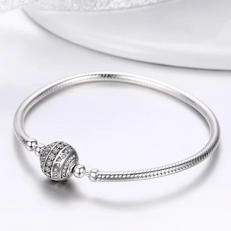 (image for) Pandora Style Silver Delicate Life Chain Bracelet - SCB062 - View 4