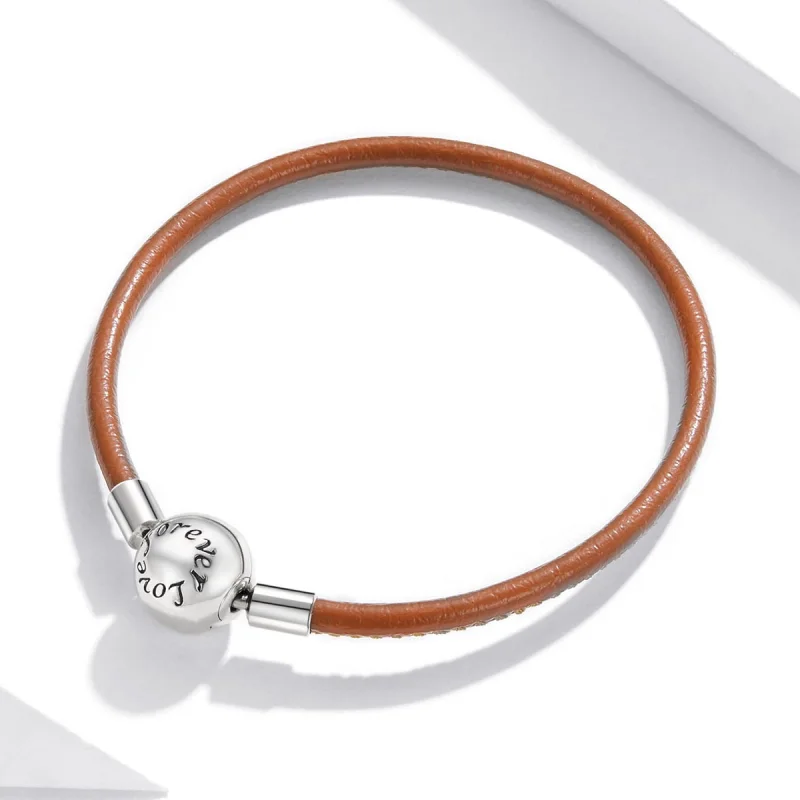 (image for) Pandora Style Silver Family Forever Leather bracelet - SCB215 - View 2