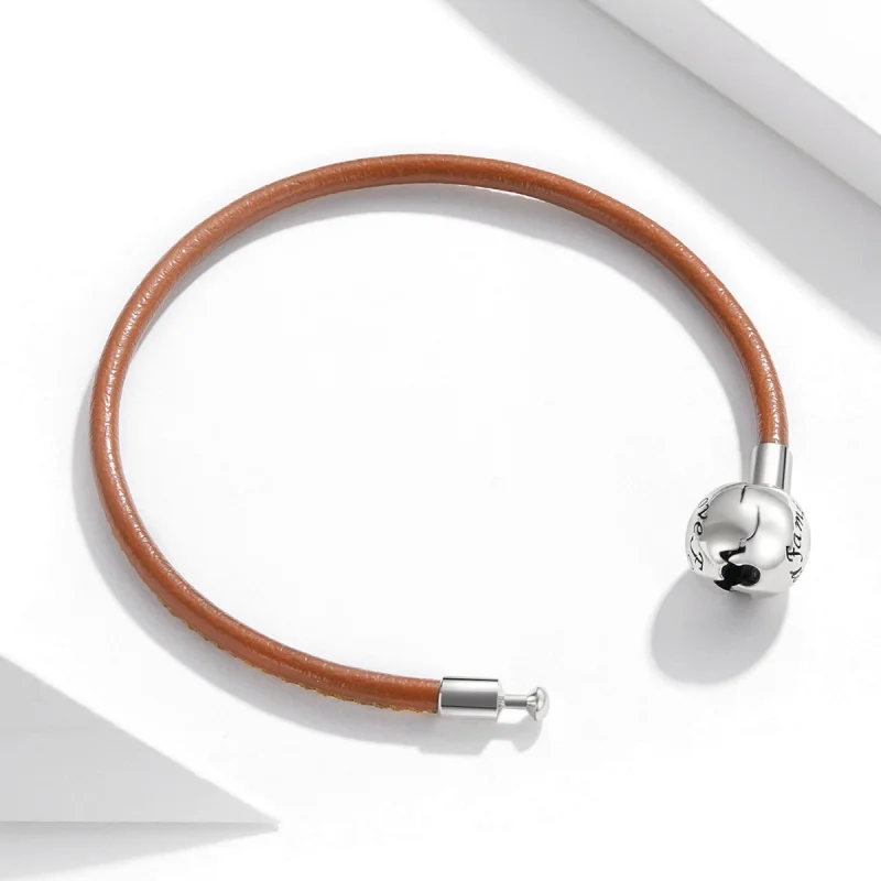 (image for) Pandora Style Silver Family Forever Leather bracelet - SCB215 - View 3