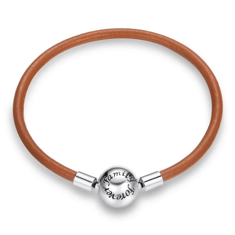 (image for) Pandora Style Silver Family Forever Leather bracelet - SCB215 - Product Image