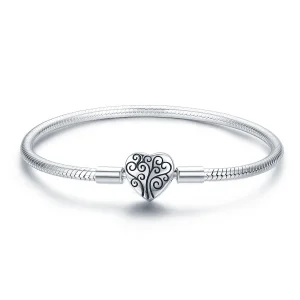 (image for) Pandora Style Silver Family Tree Chain Bracelet - SCB066