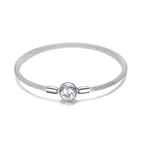 Pandora Style Silver Forever Love Mesh Bracelet - SCB105 Pandora Style Silver Forever Love Mesh Bracelet - SCB105