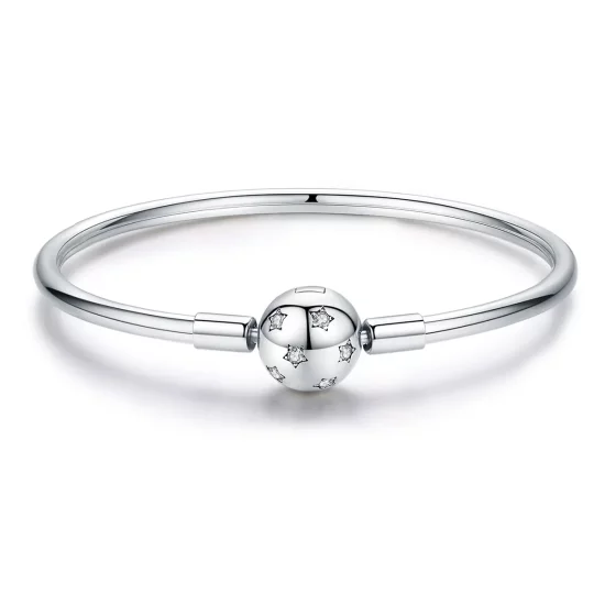 Pandora Style Silver Galaxy Bangle - SCB144