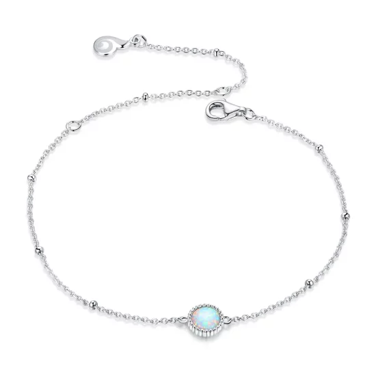 Pandora Style Silver Gorgeous Opal bracelet - BSB054