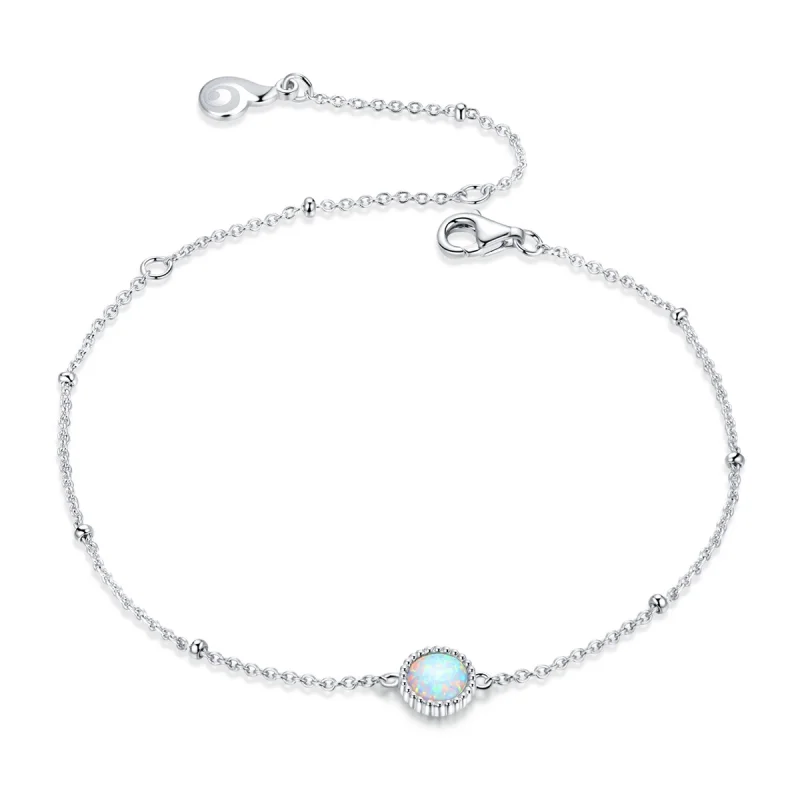 (image for) Pandora Style Silver Gorgeous Opal bracelet - BSB054 - Product Image