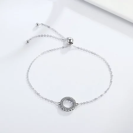 Pandora Style Silver Halo Slider Bracelet - SCB030