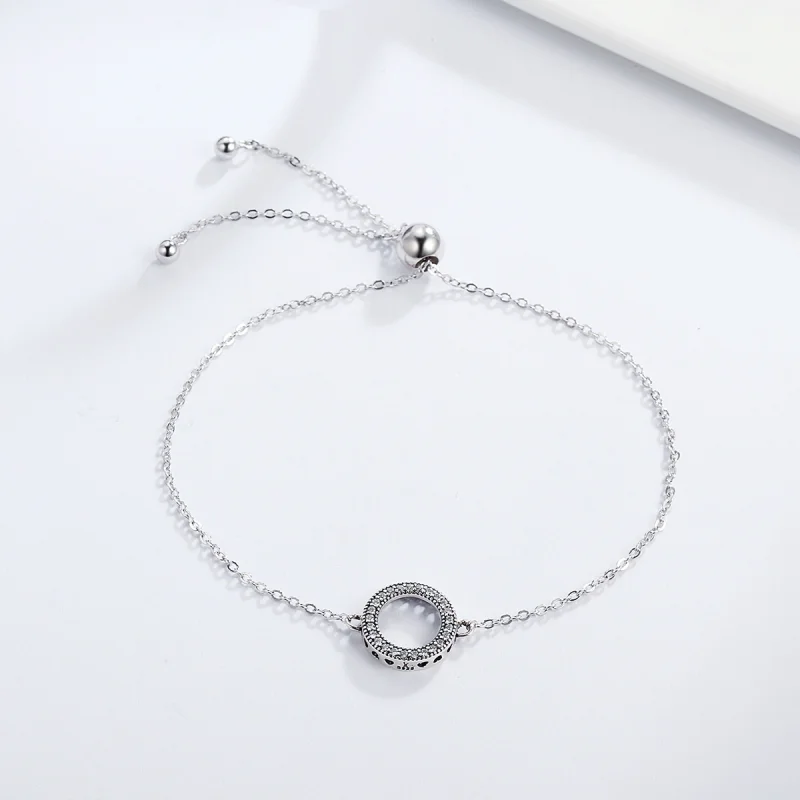(image for) Pandora Style Silver Halo Slider Bracelet - SCB030 - View 3