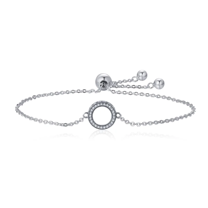 (image for) Pandora Style Silver Halo Slider Bracelet - SCB030 - Product Image