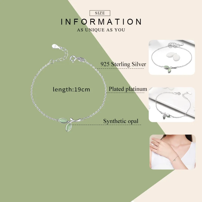 (image for) Pandora Style Silver Hope Chain Slider Bracelet - SCB112 - View 3