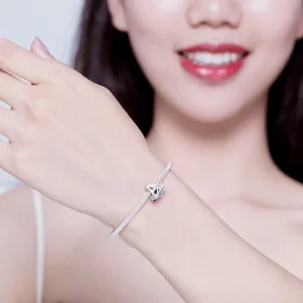 Pandora Style Silver Letter A Mesh Bracelet - SCB829 Pandora Style Silver Letter A Mesh Bracelet - SCB829