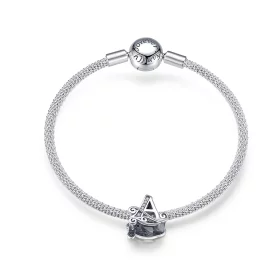 Pandora Style Silver Letter A Mesh Bracelet - SCB829 Pandora Style Silver Letter A Mesh Bracelet - SCB829