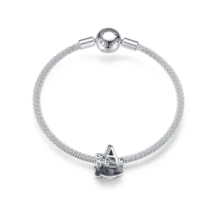 (image for) Pandora Style Silver Letter A Mesh Bracelet - SCB829
