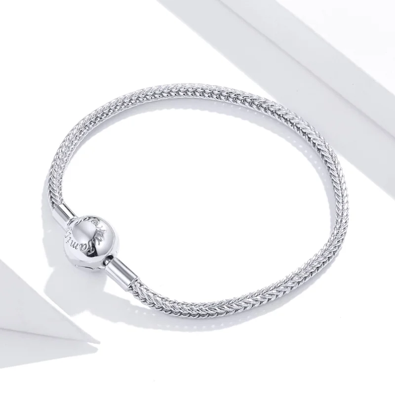 (image for) Pandora Style Silver love forever snake chain bracelet - SCB201 - View 2