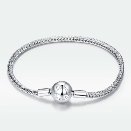 Pandora Style Silver love forever snake chain bracelet - SCB201