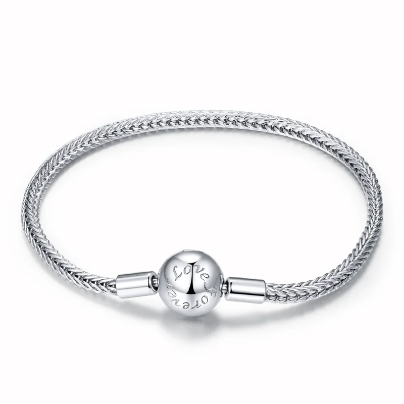 (image for) Pandora Style Silver love forever snake chain bracelet - SCB201 - Product Image