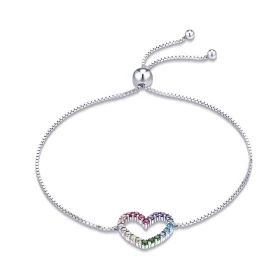 Pandora Style Silver Love of Rainbow bracelet - SCB216 Pandora Style Silver Love of Rainbow bracelet - SCB216
