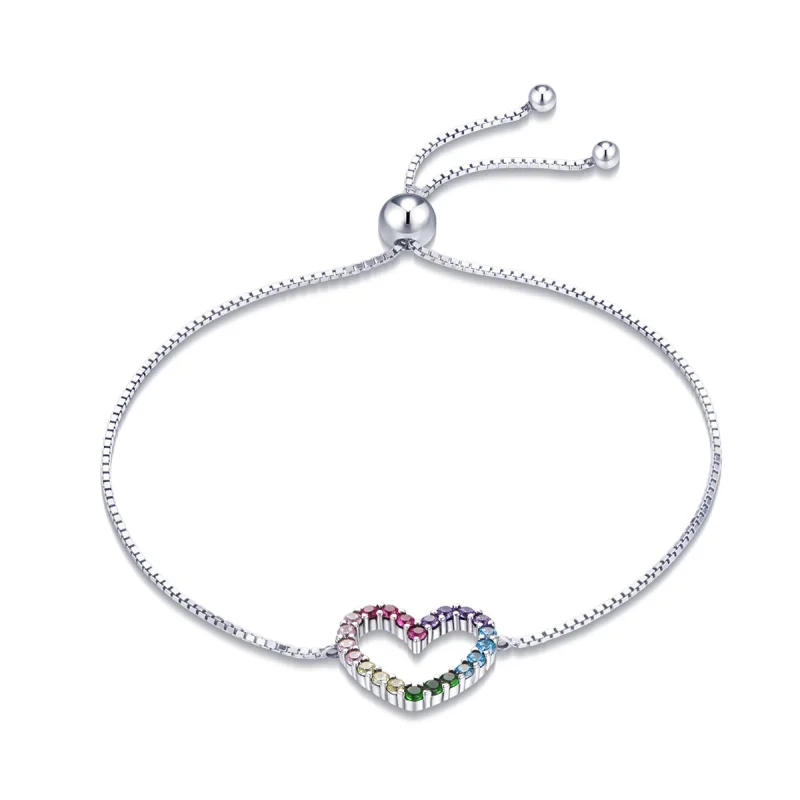 (image for) Pandora Style Silver Love of Rainbow bracelet - SCB216 - Product Image