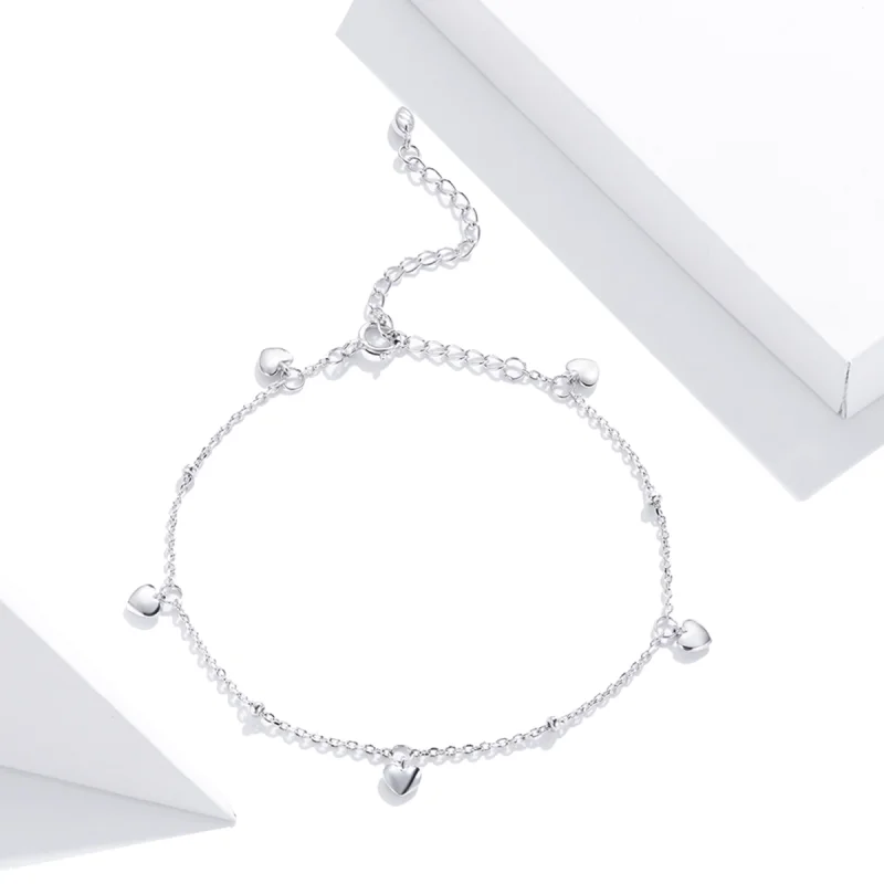 (image for) Pandora Style Silver Loving Heart bracelet - SCB191 - View 4