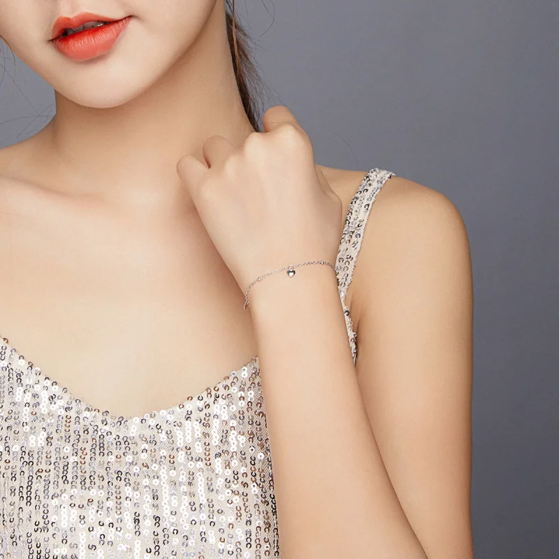 (image for) Pandora Style Silver Loving Heart bracelet - SCB191 - View 5