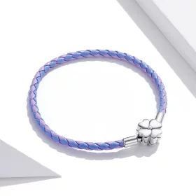 Pandora Style Silver Lucky Clover Leather bracelet - SCB214 Pandora Style Silver Lucky Clover Leather bracelet - SCB214