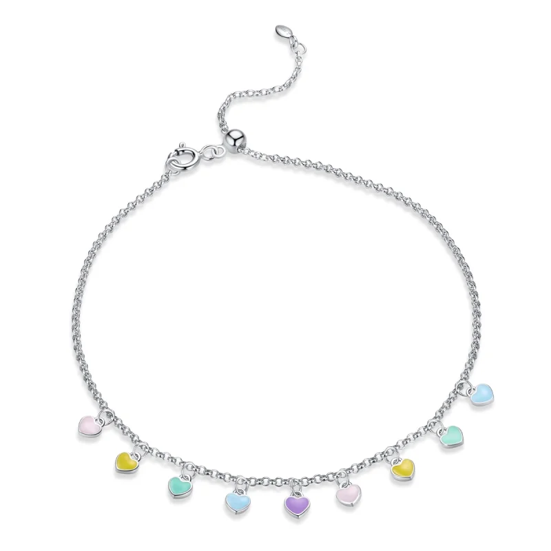 (image for) Pandora Style Silver Rainbow Love bracelet - SCT020 - Product Image