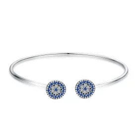 Pandora Style Silver Shining Stars Open Bangle - SCB058 Pandora Style Silver Shining Stars Open Bangle - SCB058