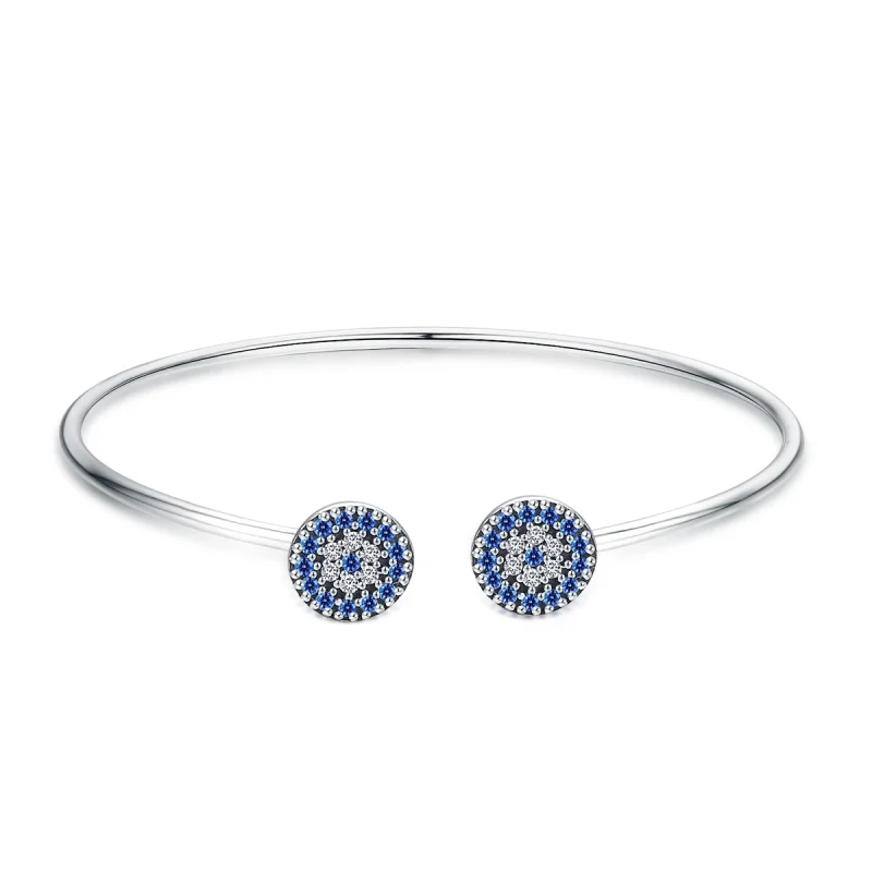 (image for) Pandora Style Silver Shining Stars Open Bangle - SCB058 - Product Image