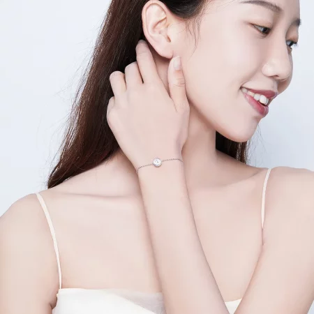 Pandora Style Silver Simple Chain Slider Bracelet - SCB157