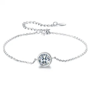 (image for) Pandora Style Silver Simple Chain Slider Bracelet - SCB157
