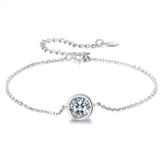 Pandora Style Silver Simple Chain Slider Bracelet - SCB157
