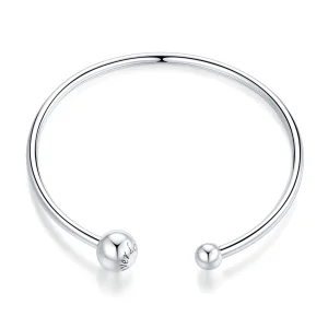 (image for) Pandora Style Silver Simple Stretch Open Bangle - SCB198