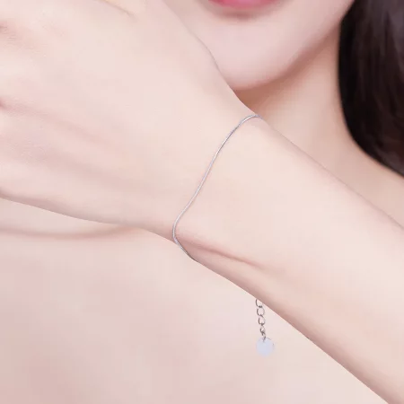 Pandora Style Silver Snake Chain Bracelet - SCB153