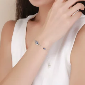 Pandora Style Silver Spoil Chain Slider Bracelet - SCB076 Pandora Style Silver Spoil Chain Slider Bracelet - SCB076