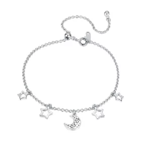 Pandora Style Silver Starry Sky Chain Slider Bracelet - SCB107 Pandora Style Silver Starry Sky Chain Slider Bracelet - SCB107