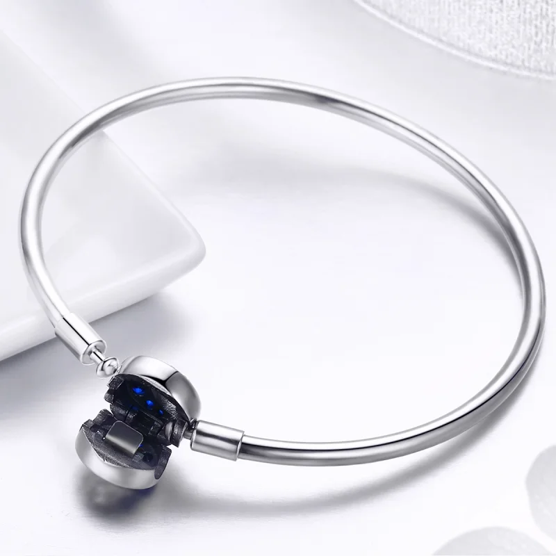 (image for) Pandora Style Silver Starry Sky Hard Bangle - SCB080 - View 3