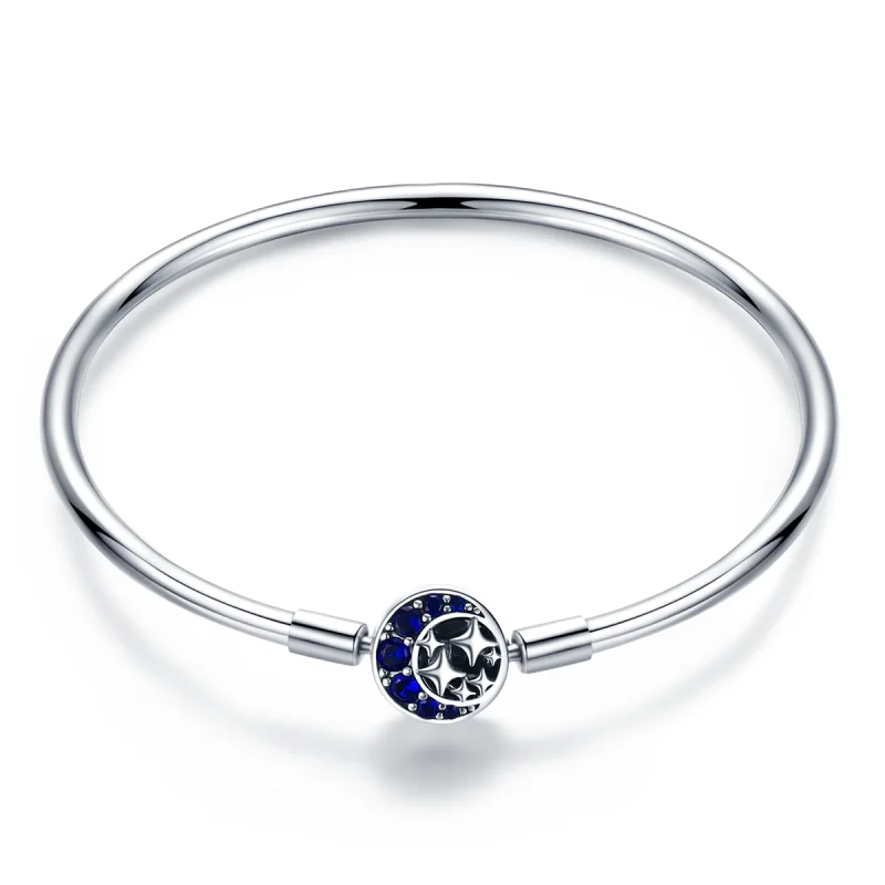 (image for) Pandora Style Silver Starry Sky Hard Bangle - SCB080 - Product Image