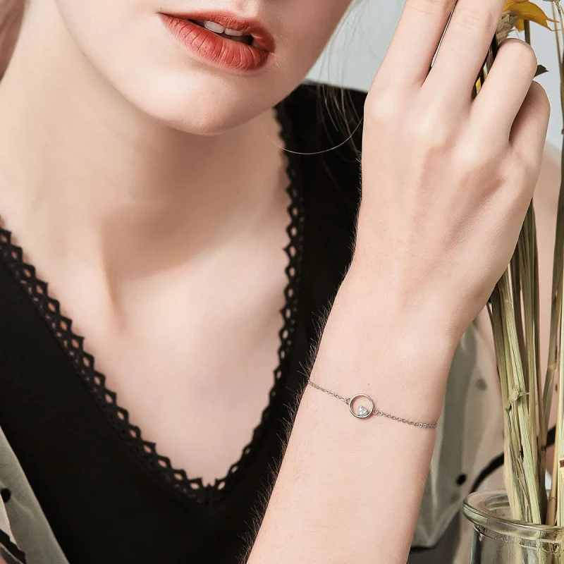 (image for) Pandora Style Silver Sweetheart Baby Slider Bracelet - SCB020 - View 2