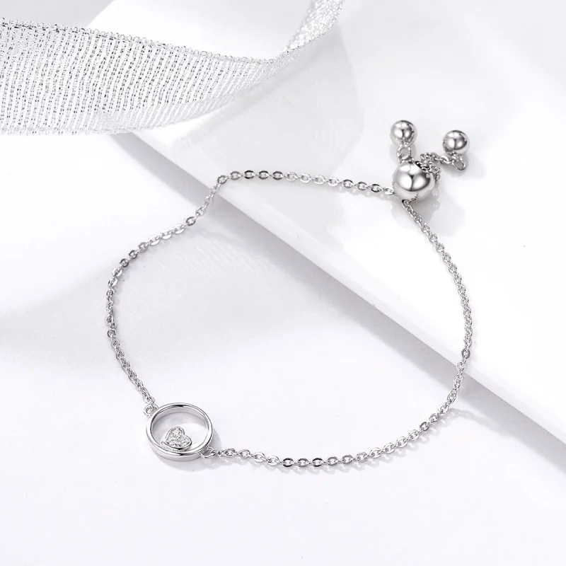 (image for) Pandora Style Silver Sweetheart Baby Slider Bracelet - SCB020 - View 3