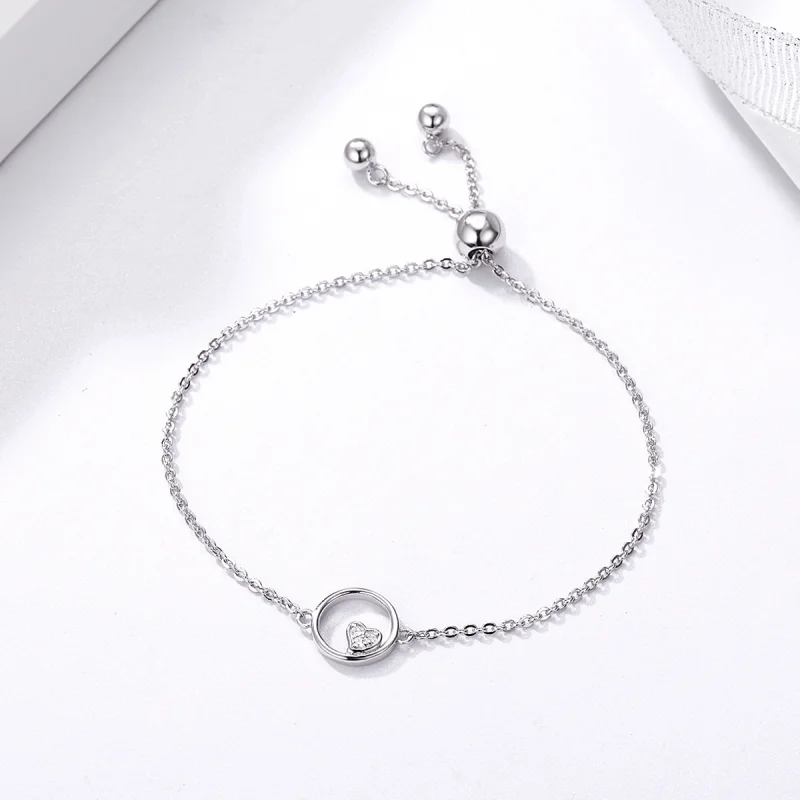(image for) Pandora Style Silver Sweetheart Baby Slider Bracelet - SCB020 - View 4