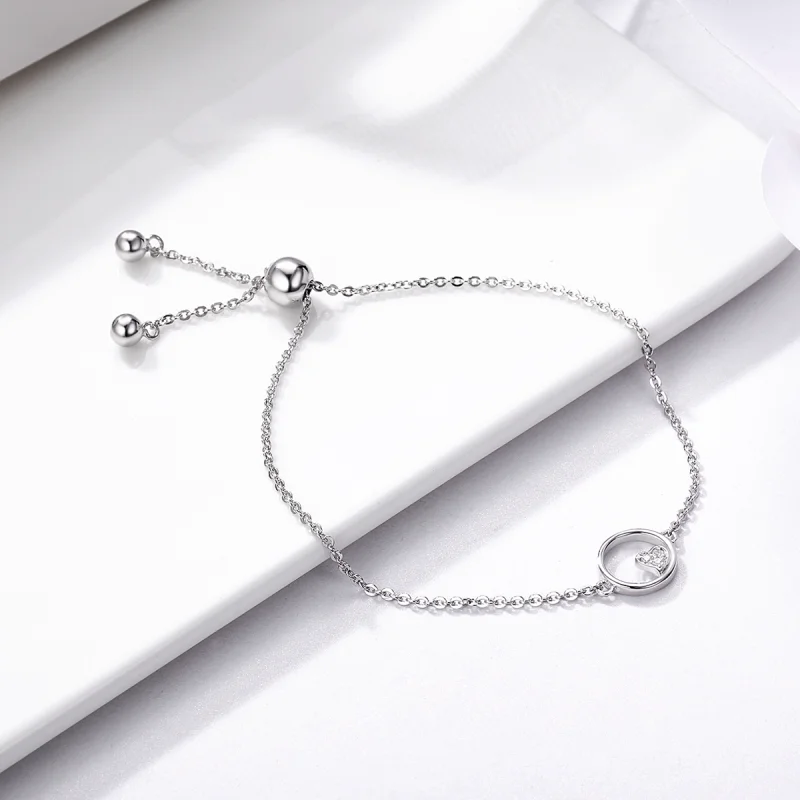 (image for) Pandora Style Silver Sweetheart Baby Slider Bracelet - SCB020 - View 5