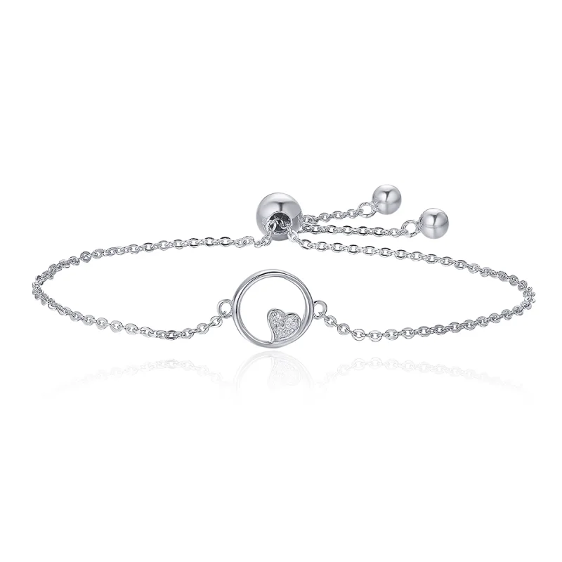 (image for) Pandora Style Silver Sweetheart Baby Slider Bracelet - SCB020 - Product Image