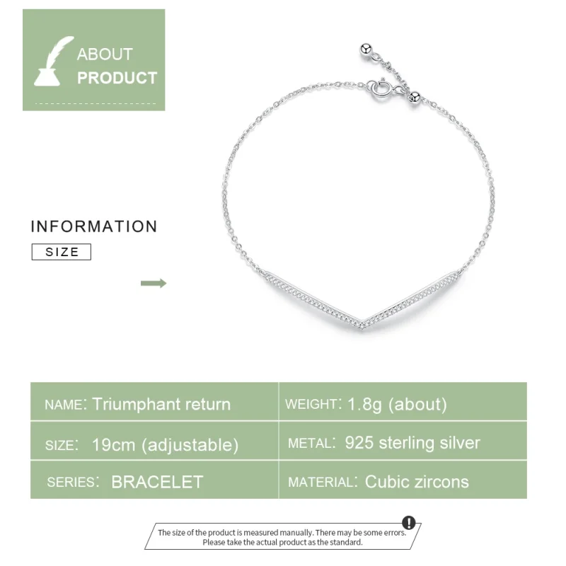 (image for) Pandora Style Silver Triumphant Return Chain Slider Bracelet - SCB137 - View 3