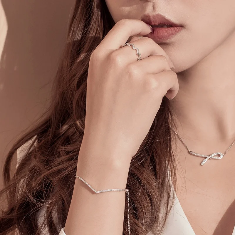 (image for) Pandora Style Silver Triumphant Return Chain Slider Bracelet - SCB137 - View 2