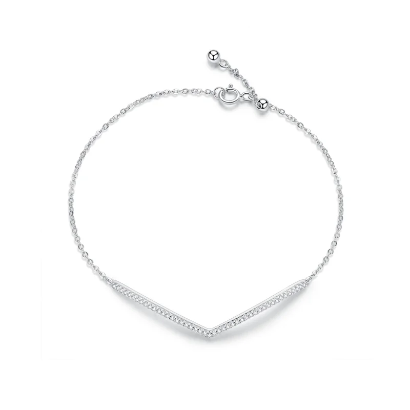 (image for) Pandora Style Silver Triumphant Return Chain Slider Bracelet - SCB137 - Product Image