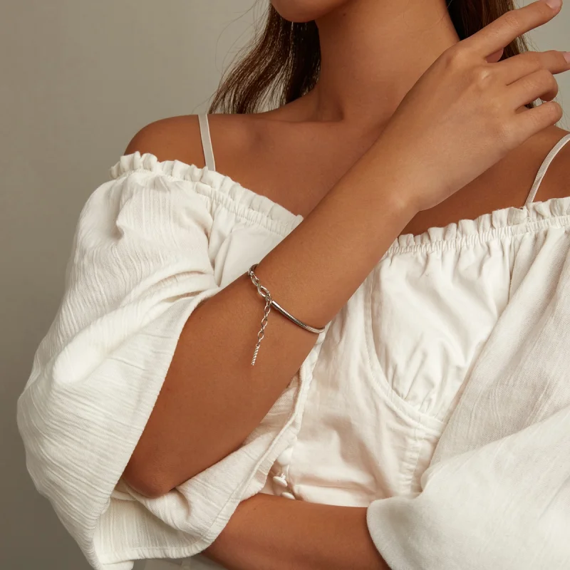 (image for) Pandora Style Simple and Infinite Bracelet - BSB085 - View 6