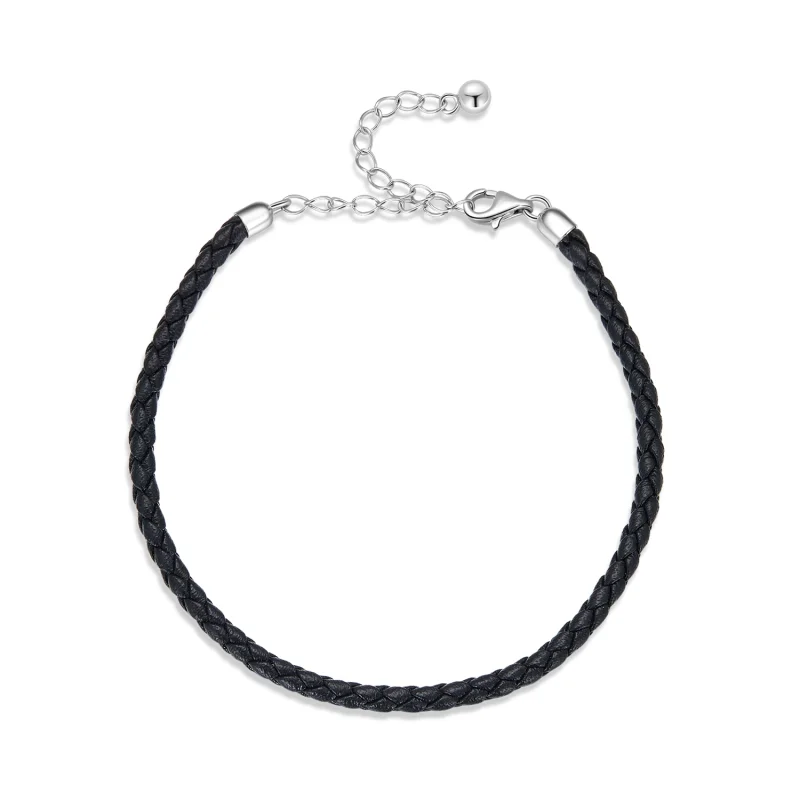 (image for) Pandora Style Simple Leather Bracelet - SCB243-BK - Product Image